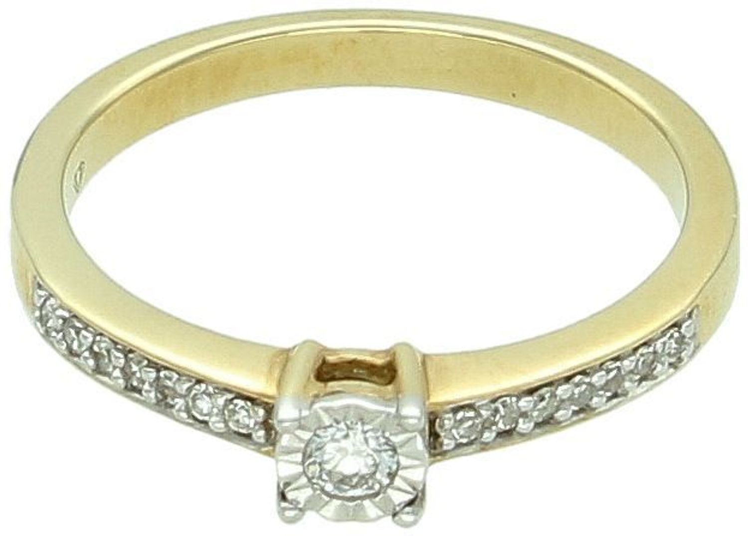 Złoty pierścionek z brylantami – Kobiecy urok i luksus  Rozmiar 13  R 2174X.jpg